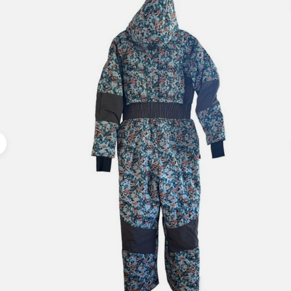 Free People Floral Hooded Jumpsuit - Black and Blue - Picture 2 of 11